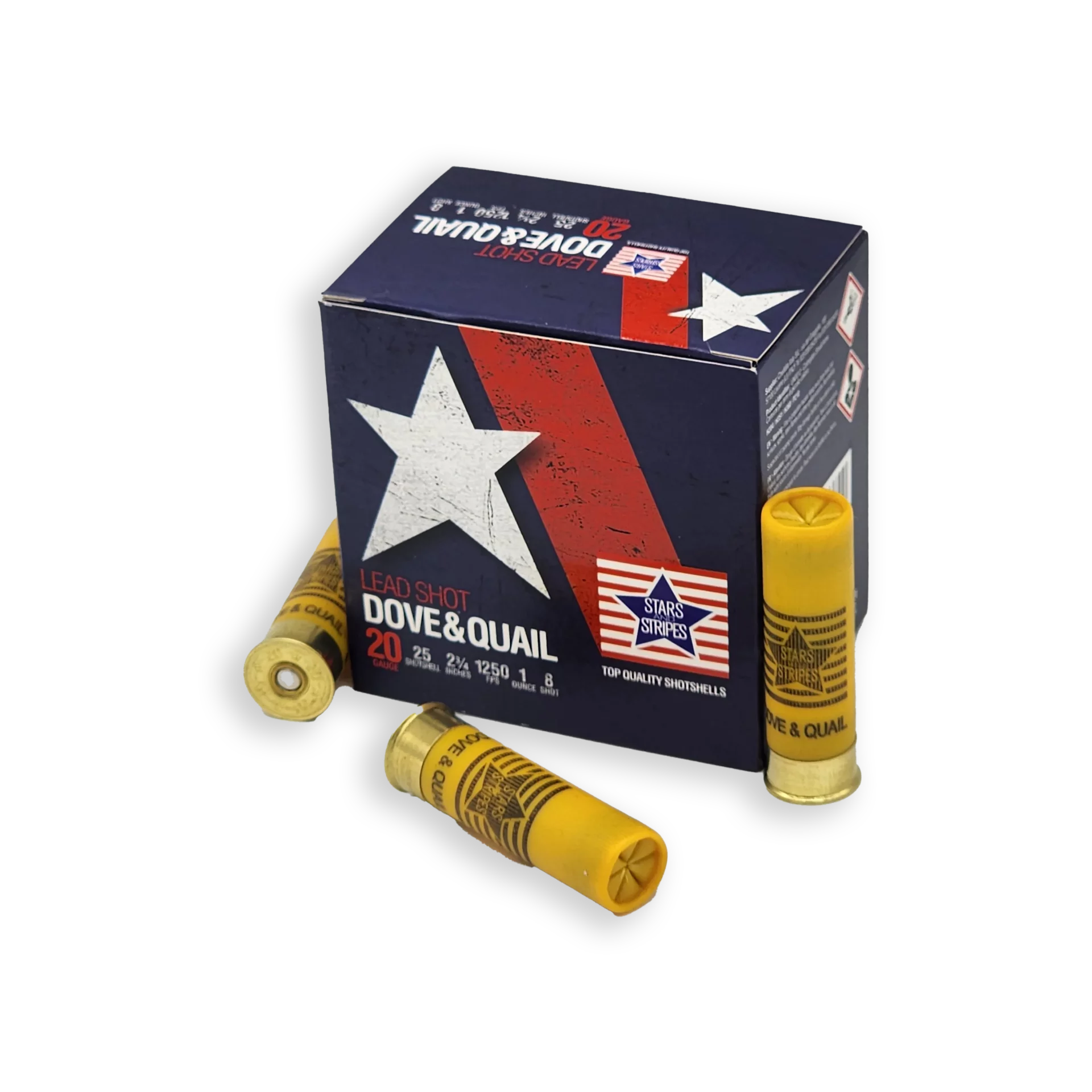 20 Gauge Stars and Stripes Dove and Quail 2 ¾ inch 1250fps 1oz 8 shot